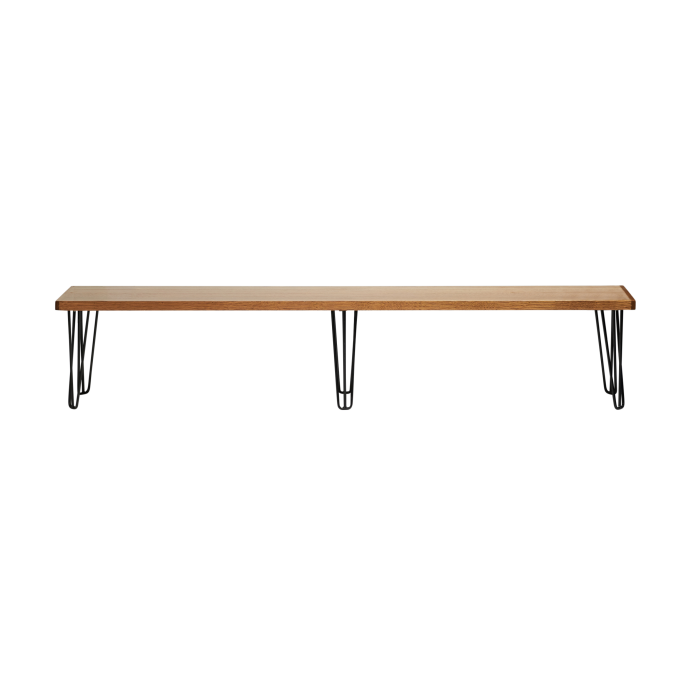 hairpin-bench-seat-teak-2.4×0.36-coffee-legs-black