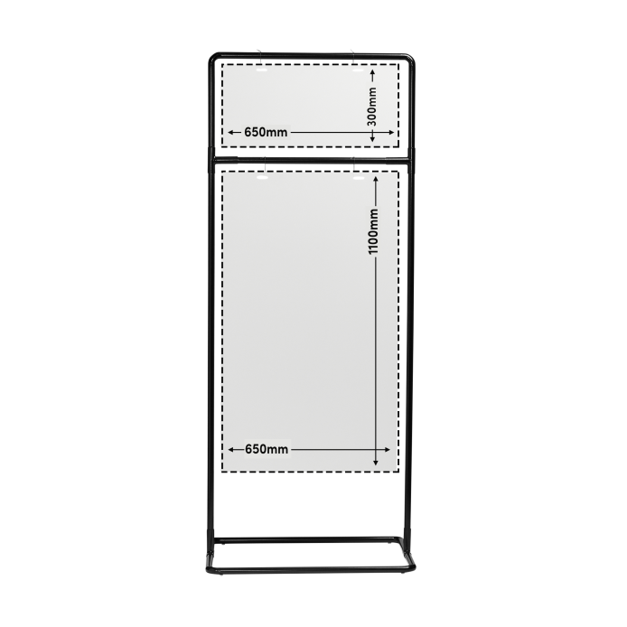 signage-stand-tall-black-with-measurements
