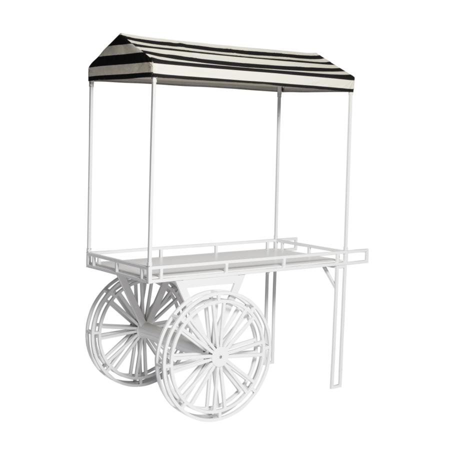 flower-cart-white-canopy-navy-and-white