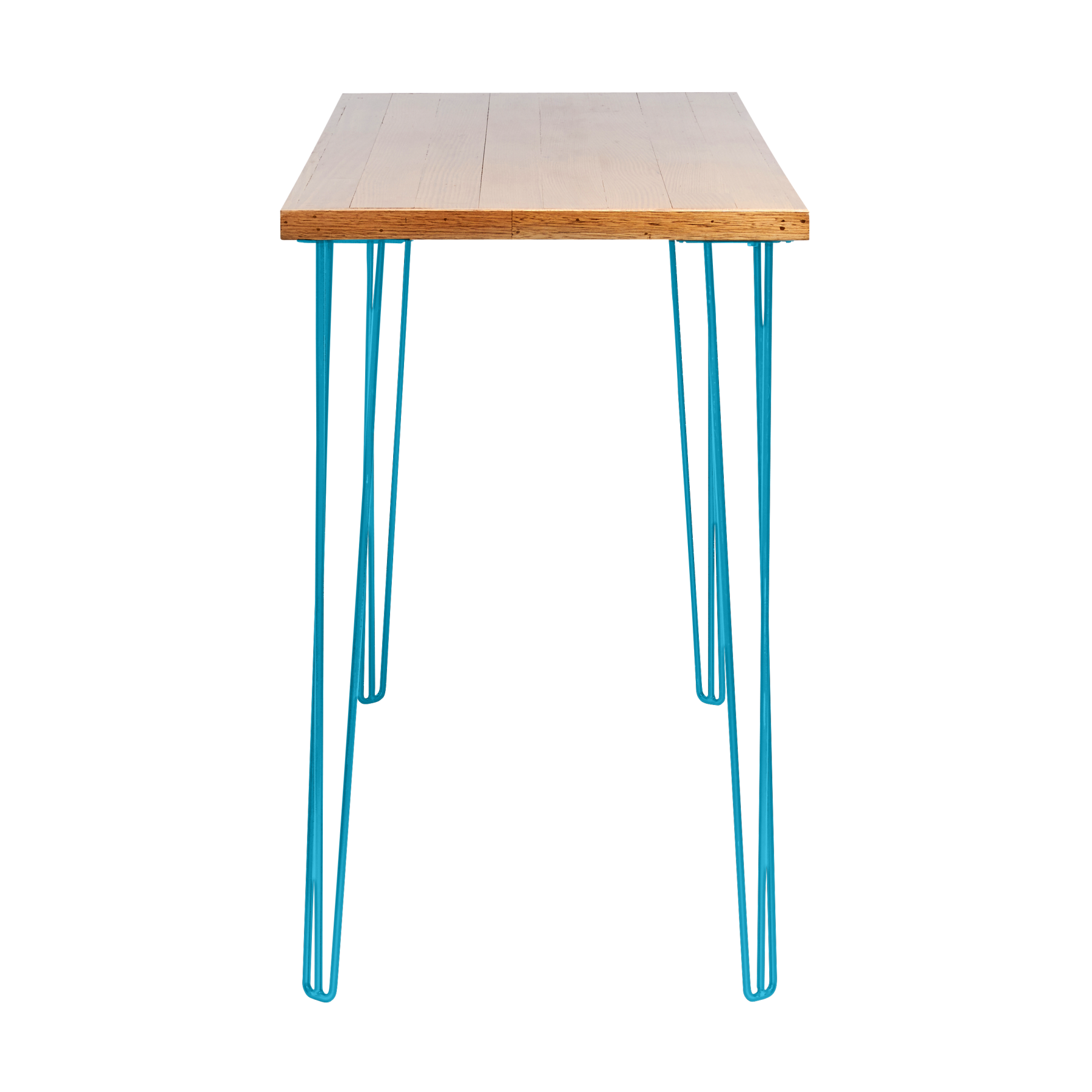 hairpin-bar-table-180×70-teak-end-peacock blue-legs
