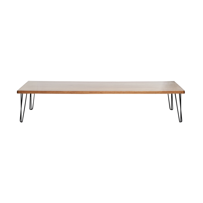 hairpin-coffee-table-240×105-teak-straight-black-legs