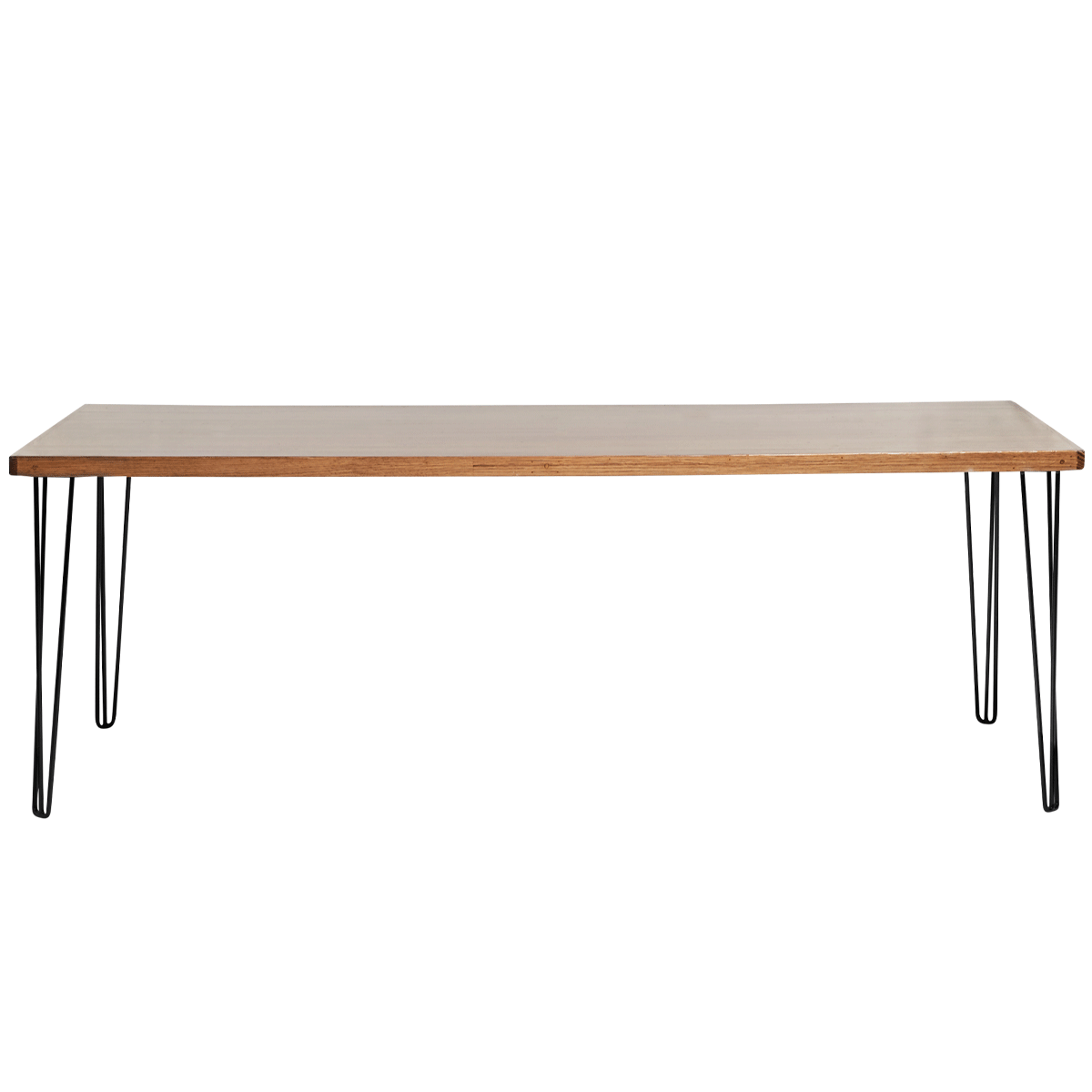 hairpin-dining-table-240×105-teak-straight-black-legs