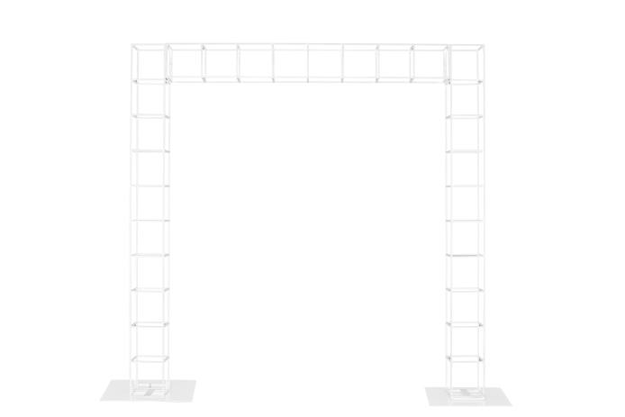 wire-pergola-2-post-2.5m-x-2.5m-tall-white