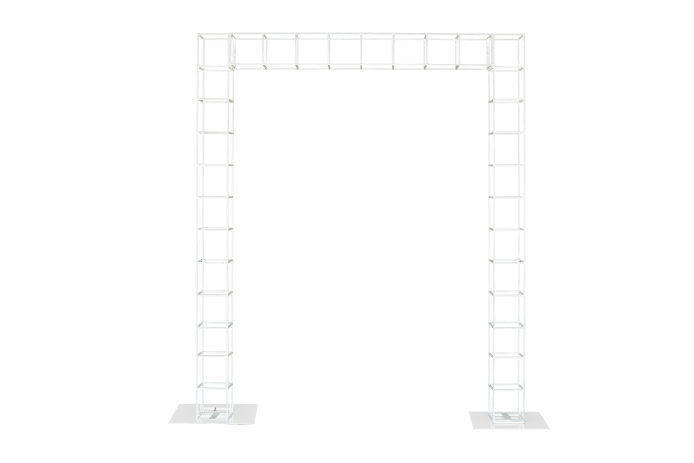 wire-pergola-2-post-2.5m-x-3.0m-tall-white