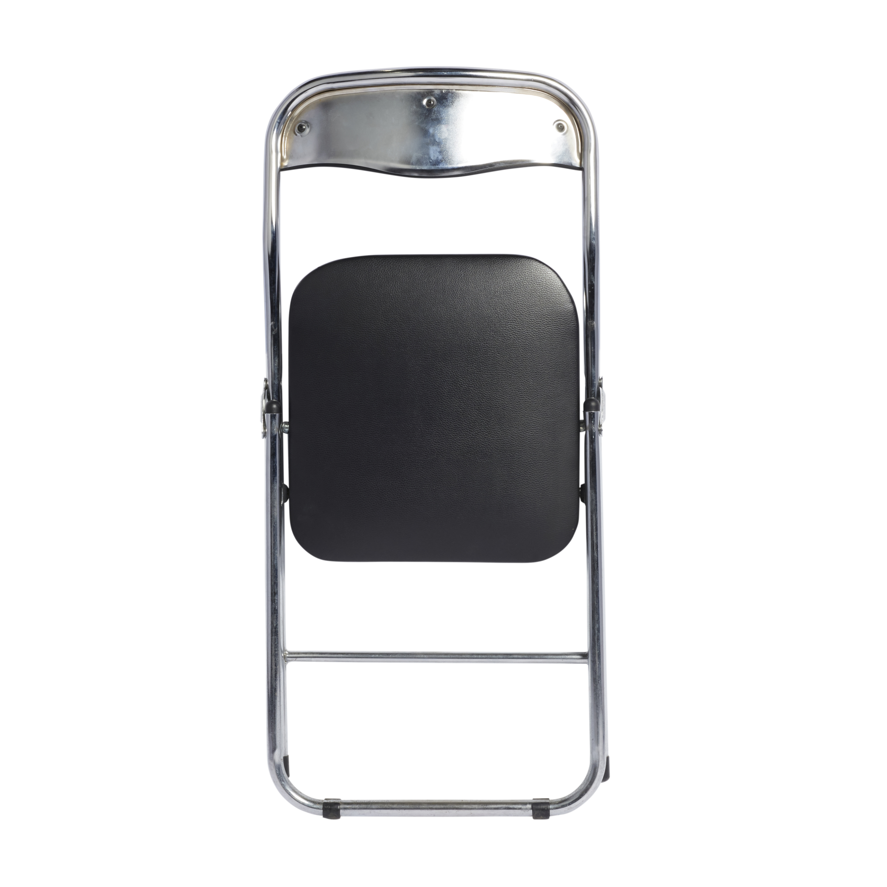 Folding-Black-Padded-Chrome-Frame-Folded