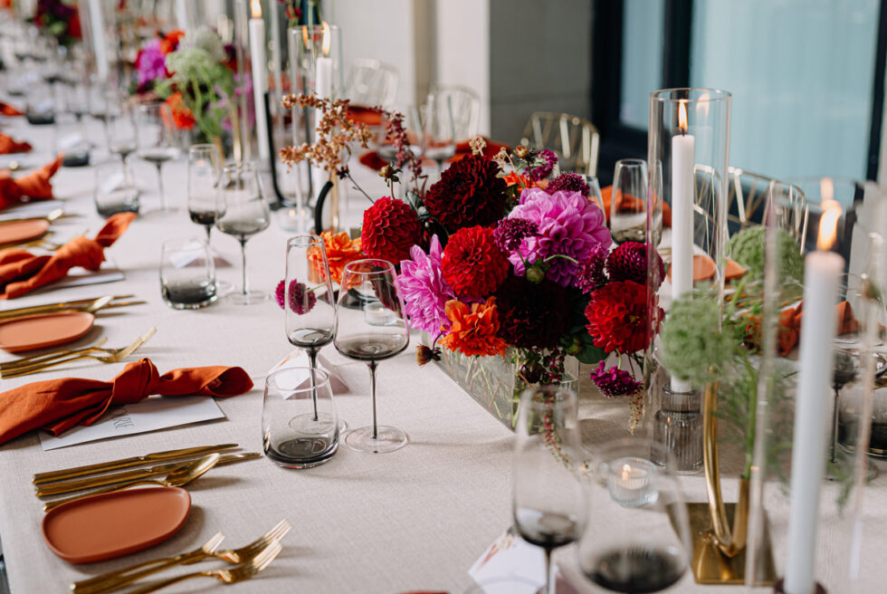 On show are our Mason side plates in terracotta.