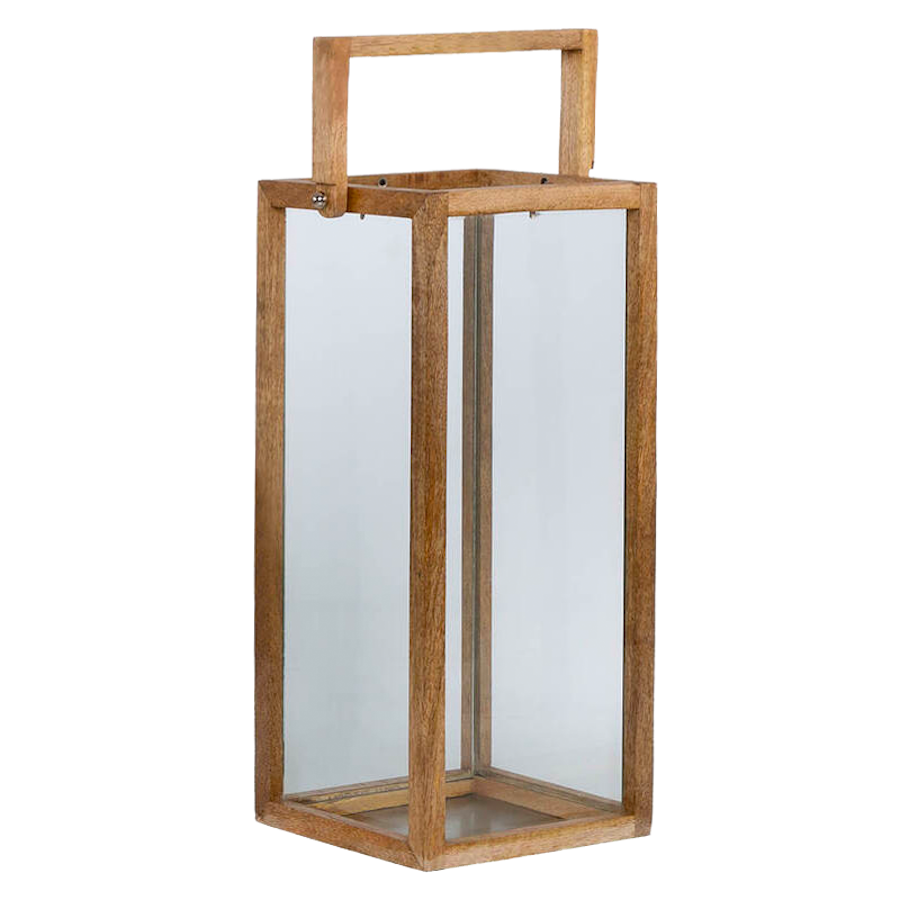 Wooden Lantern-Large-Angle