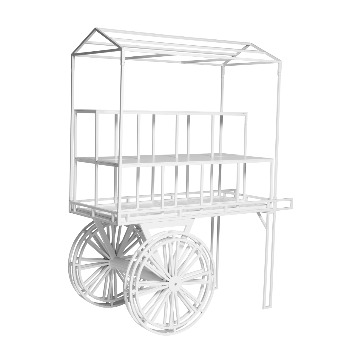 flower-cart-white-with-shelving-and-roof