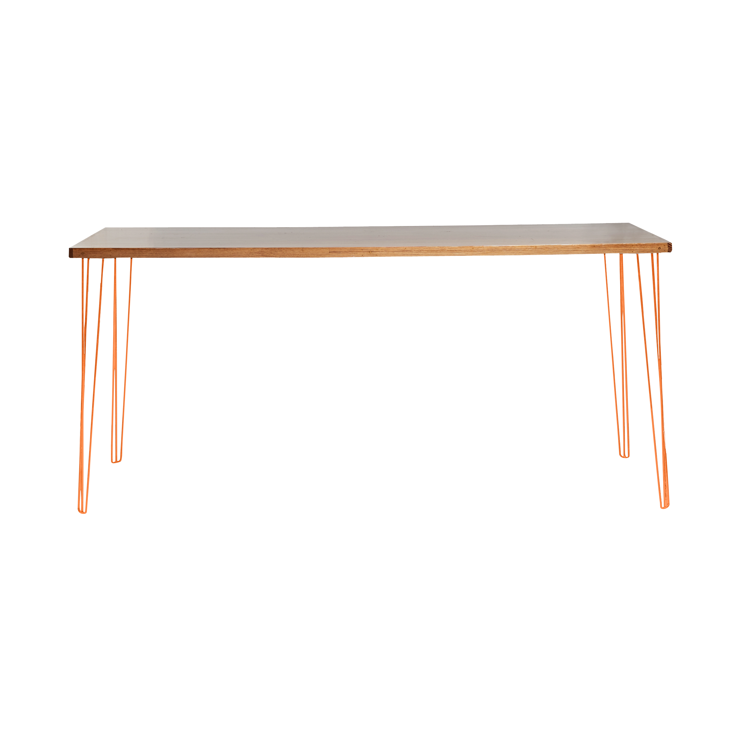 hairpin-bar-table-240×105-teak-straight-orange-legs