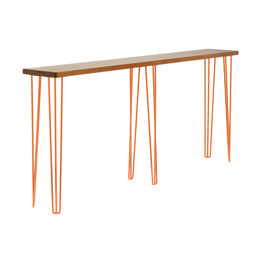 hairpin-bench-ledge-teak-2.4×0.36-bar-legs-black