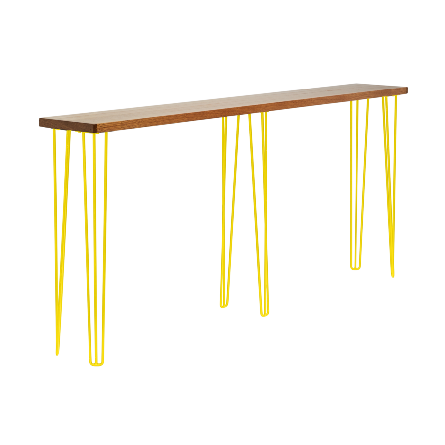 hairpin-bench-ledge-teak-2.4×0.36-bar-legs-black