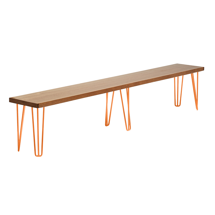 hairpin-bench-seat-teak-2.4×0.36-coffee-legs-black-angle