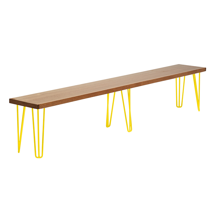 hairpin-bench-seat-teak-2.4×0.36-coffee-legs-black-angle