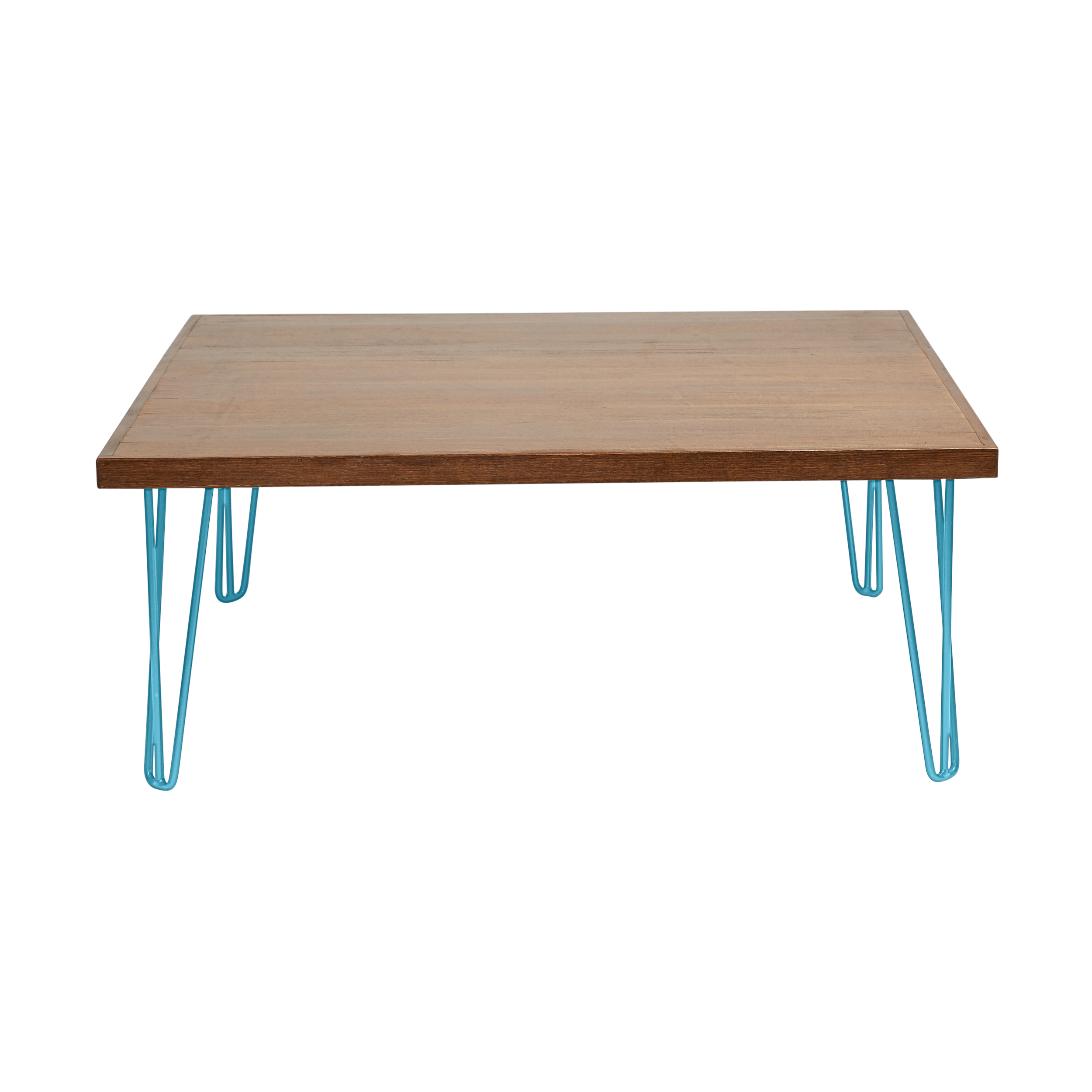 hairpin-coffee-table-1.2mx1.2m-teak-leg-peacock-blue