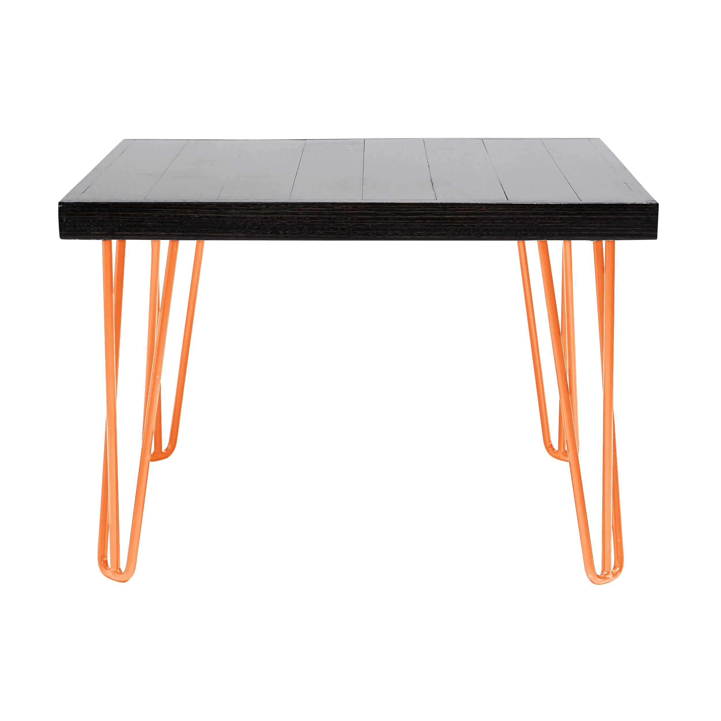 hairpin-coffee-table-70×70-blackwash-orange-legs