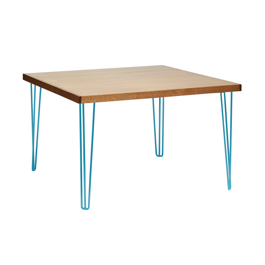 hairpin-dining-table-240×105-teak-straight-white-legs