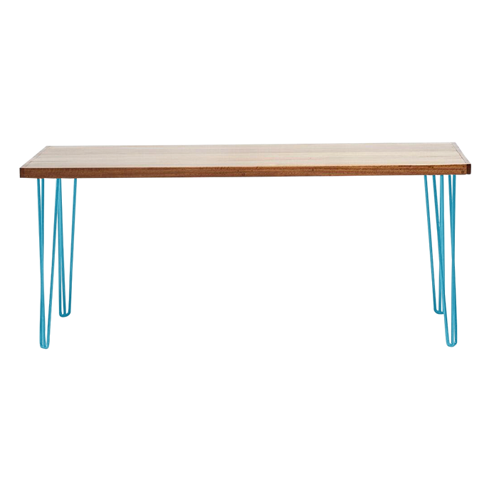 hairpin-dining-table-180×70-teak-straight-peacock-blue-legs