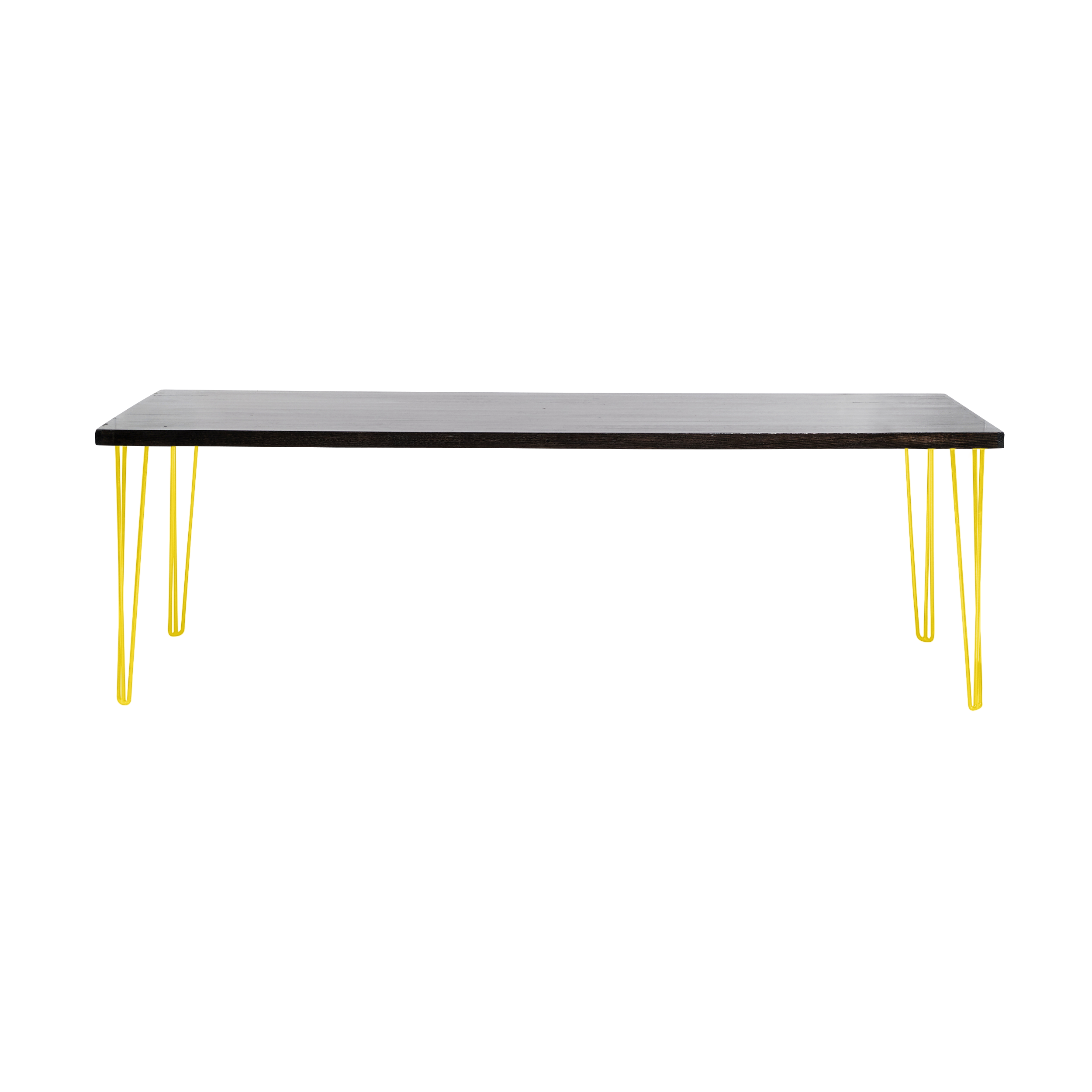 hairpin-dining-table-240×105-blackwash-straight-yellow-legs