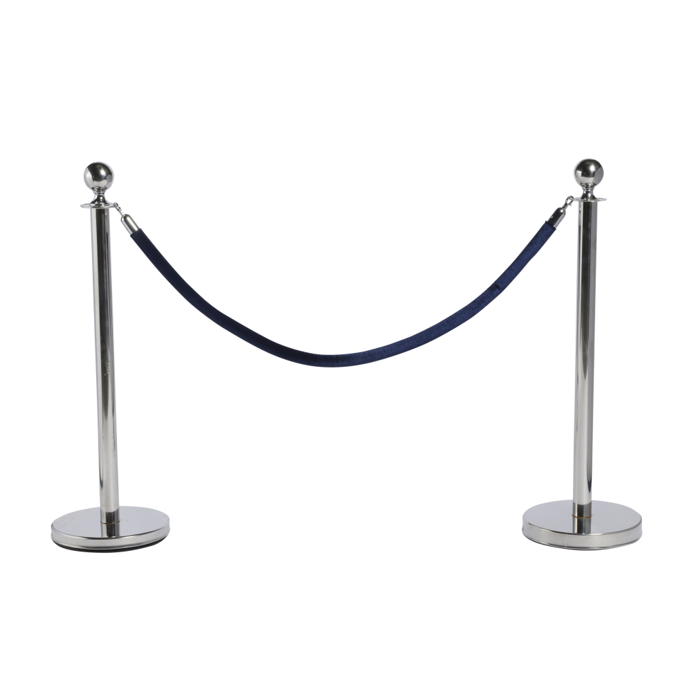 bollards-silver-navy-velvet-rope