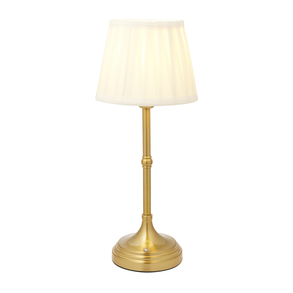 bistro-side-lamp-cream-pleated-light-on