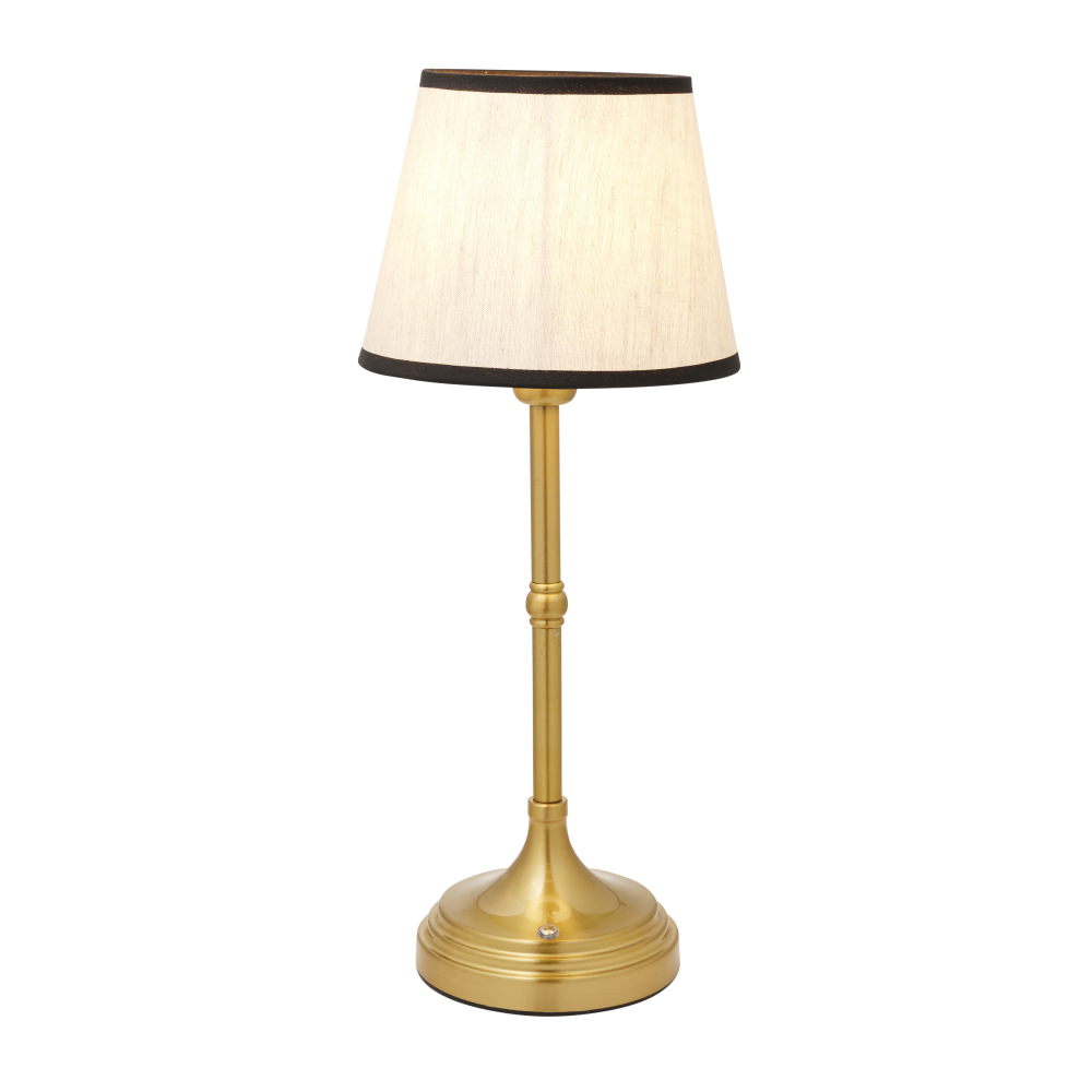 bistro-side-lamp-oatmeal-black-trim-shade-light-on