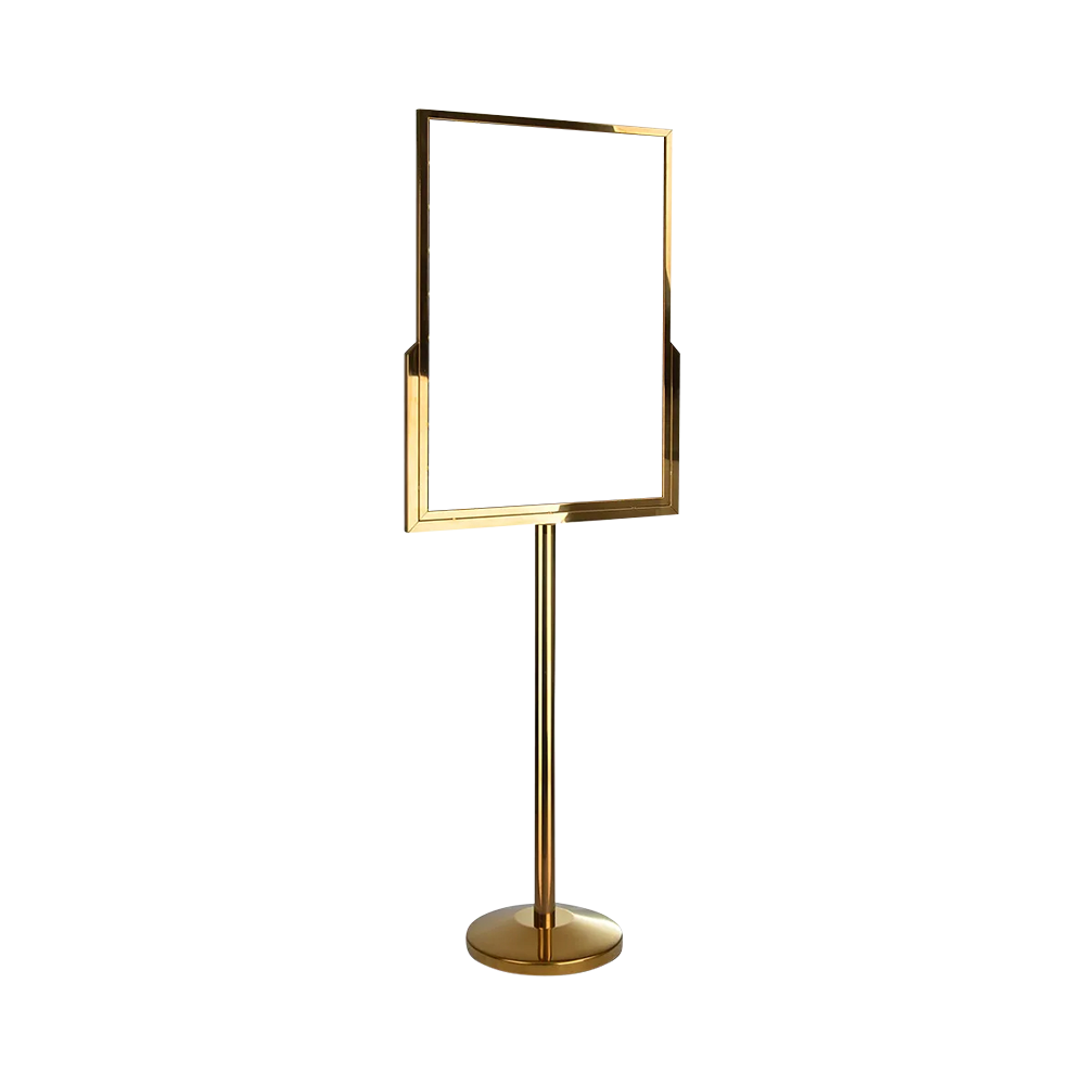 signage-stand-A1-gold-angle