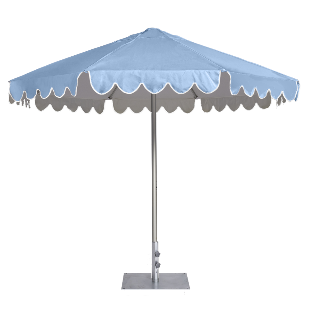 garden-umbrella-cerulean-blue-scallop-white-trim-grey-base