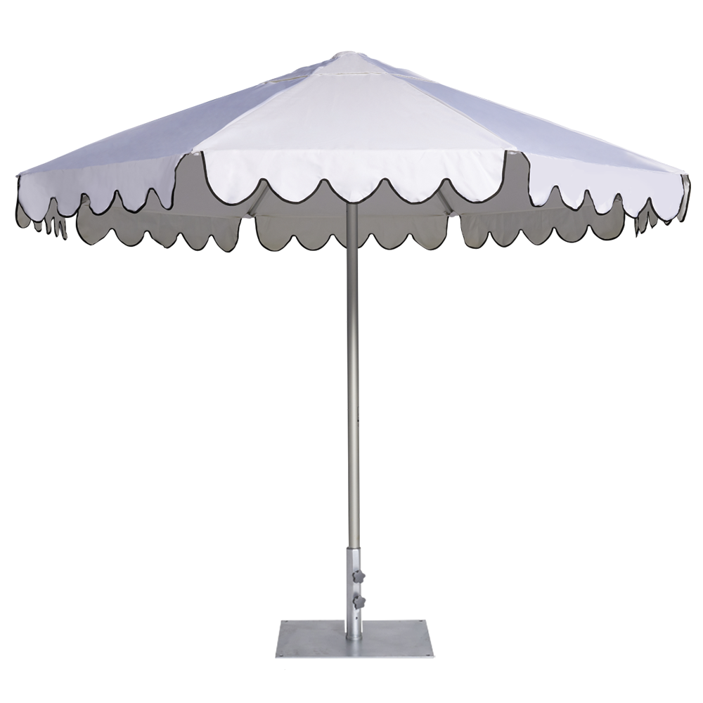 garden-umbrella-white-scallop-black-trim-grey-base
