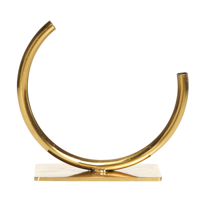 Single Stem Vase Gold Round Social Event Hire