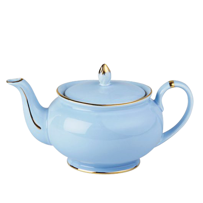 High Tea Teapot Blue Social Event Hire