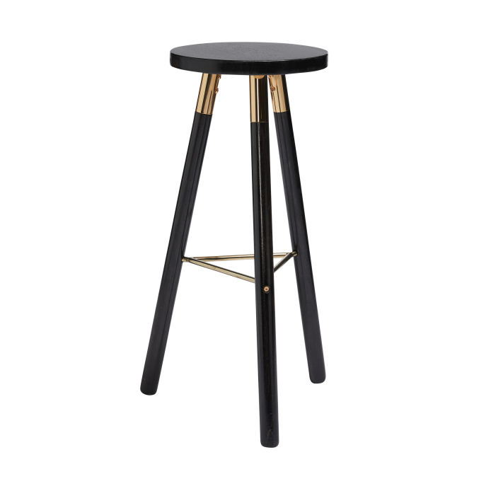 Scandi Bar Stool Blackwash Social Event Hire