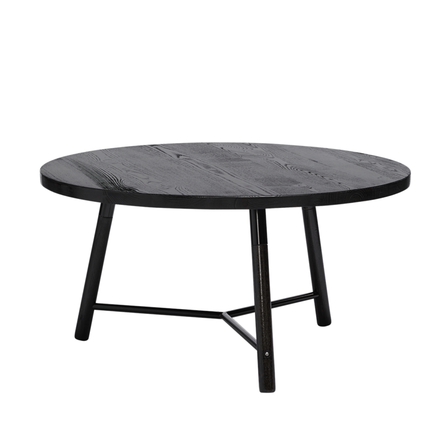 Scandi Coffee Table Blackwash Timber Social Event Hire