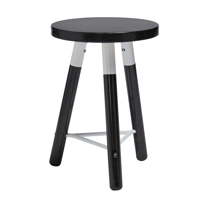 Scandi Side Table/Stool Blackwash Timber Social Event Hire