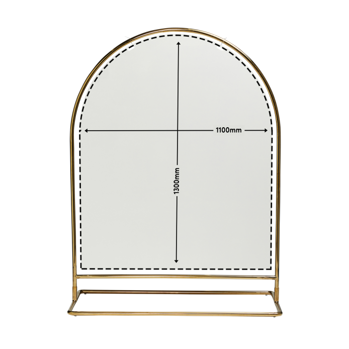 signage-stand-round-gold-with-measurements