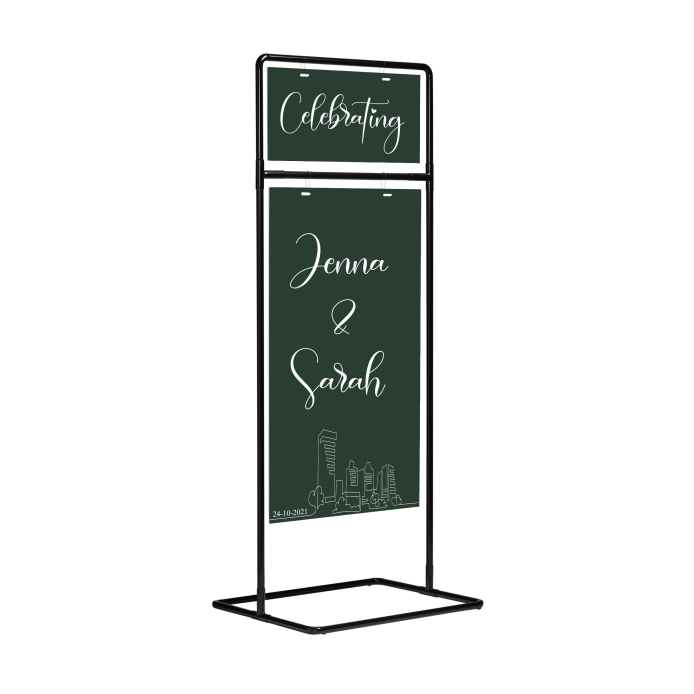 signage-stand-tall-black-with-custom-sign-angle