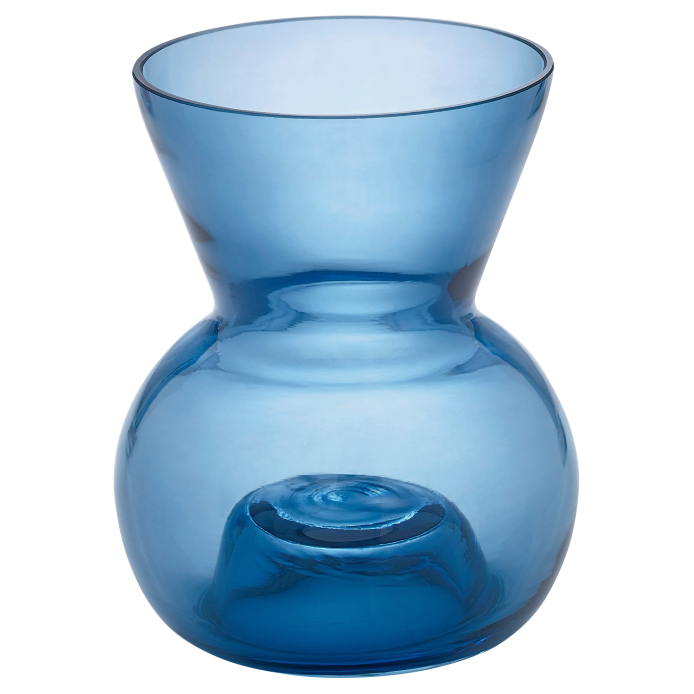 Tate Glass Vase Small Blue Social Event Hire