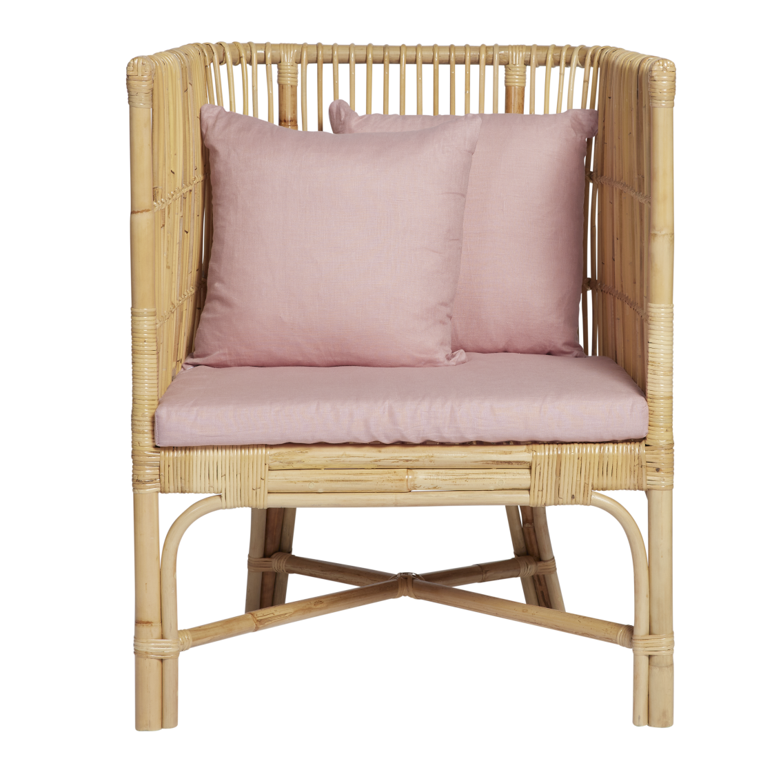 villa-arm-chair-natural-with-blush-pink-cushion-straight