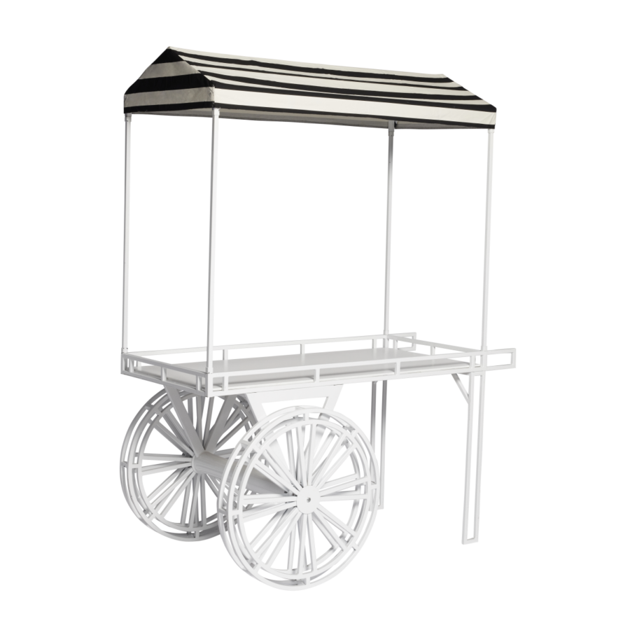 flower-cart-white-canopy-navy-and-white