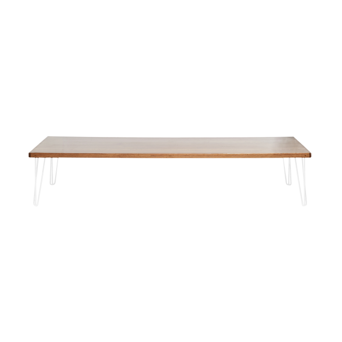 hairpin-coffee-table-240×105-teak-straight-white-legs