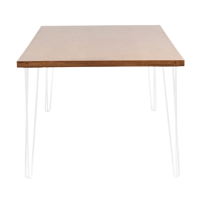 hairpin-dining-table-240×105-teak-end-white-legs