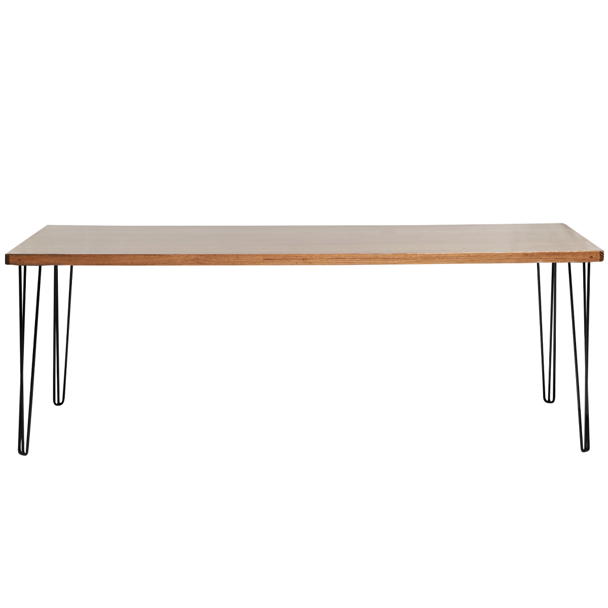 hairpin-dining-table-240×105-teak-straight-black-legs