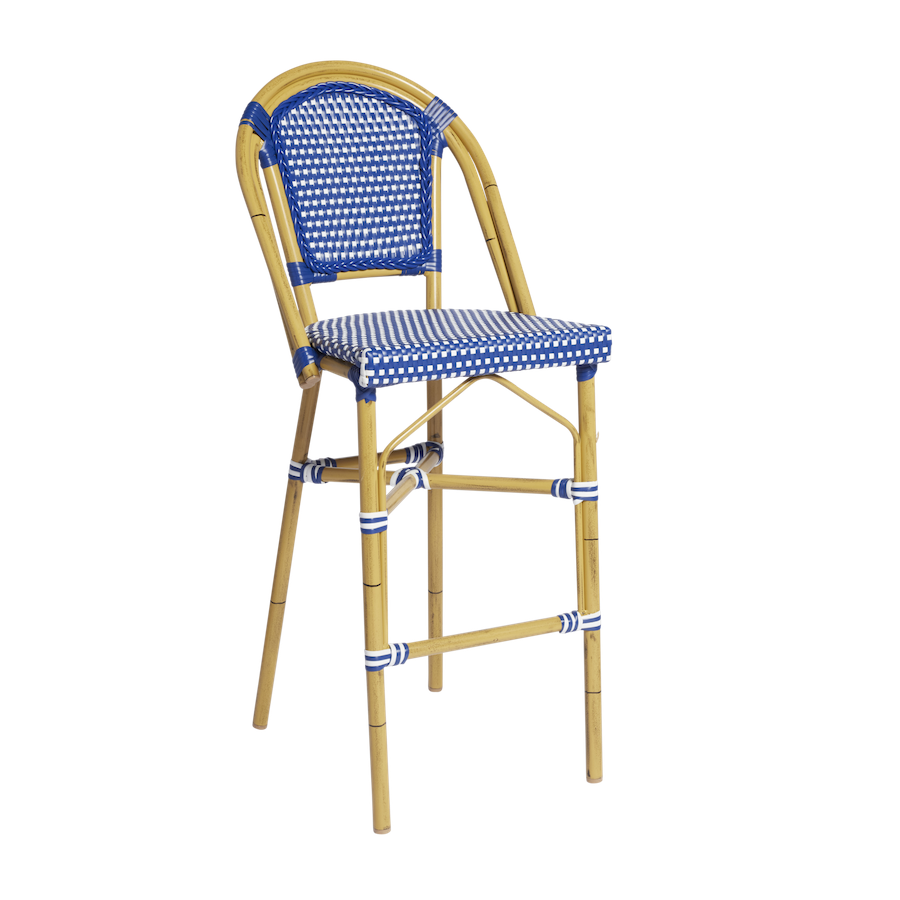 Paris-Bar-Stool-Blue-&-White-Angle