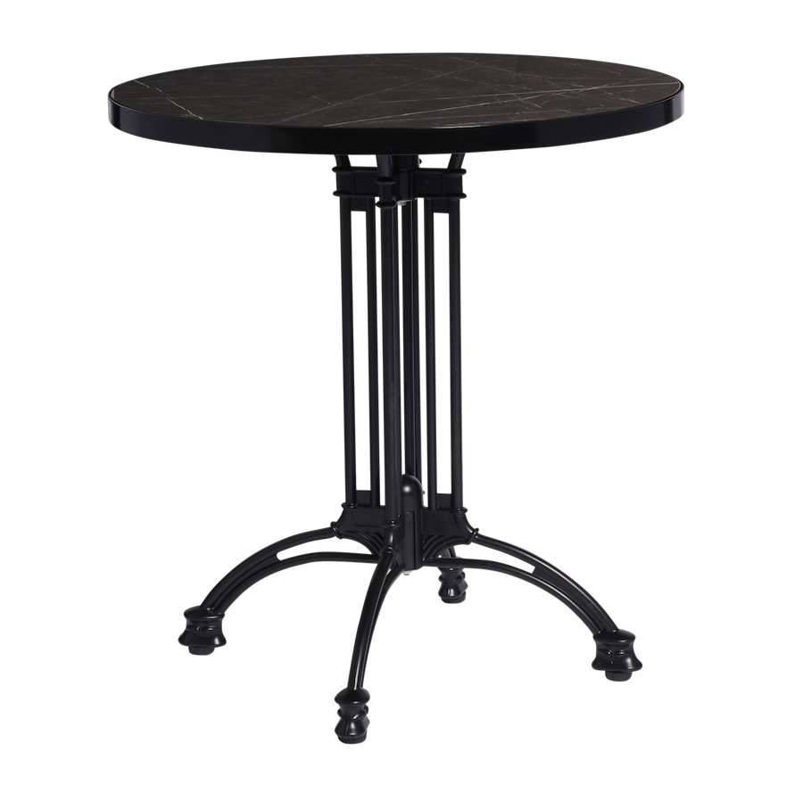 Paris Bar Table Black Marble Social Event Hire