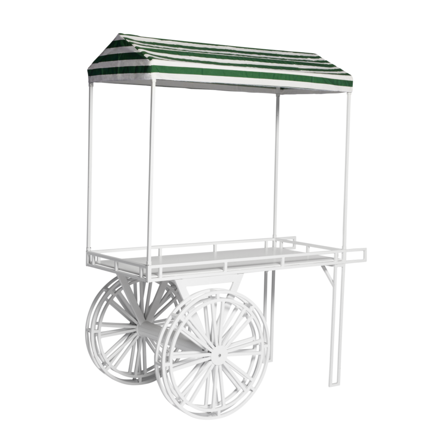flower-cart-white-canopy-navy-and-white