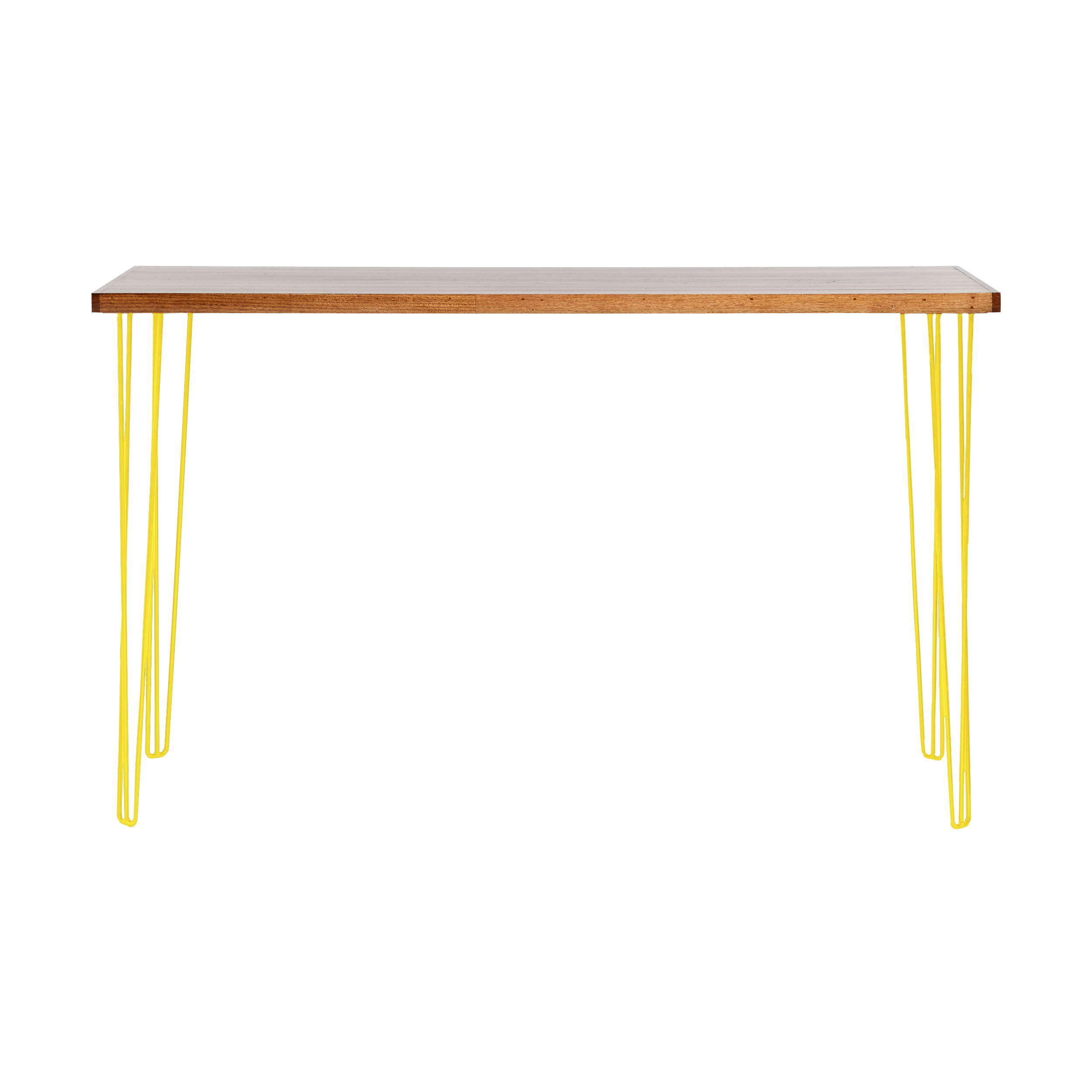 hairpin-bar-table-180×70-teak-straight-yellow-legs