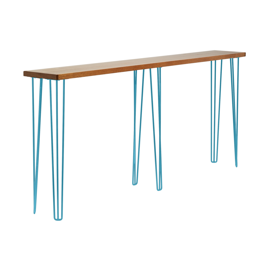 hairpin-bench-ledge-teak-2.4×0.36-bar-legs-black