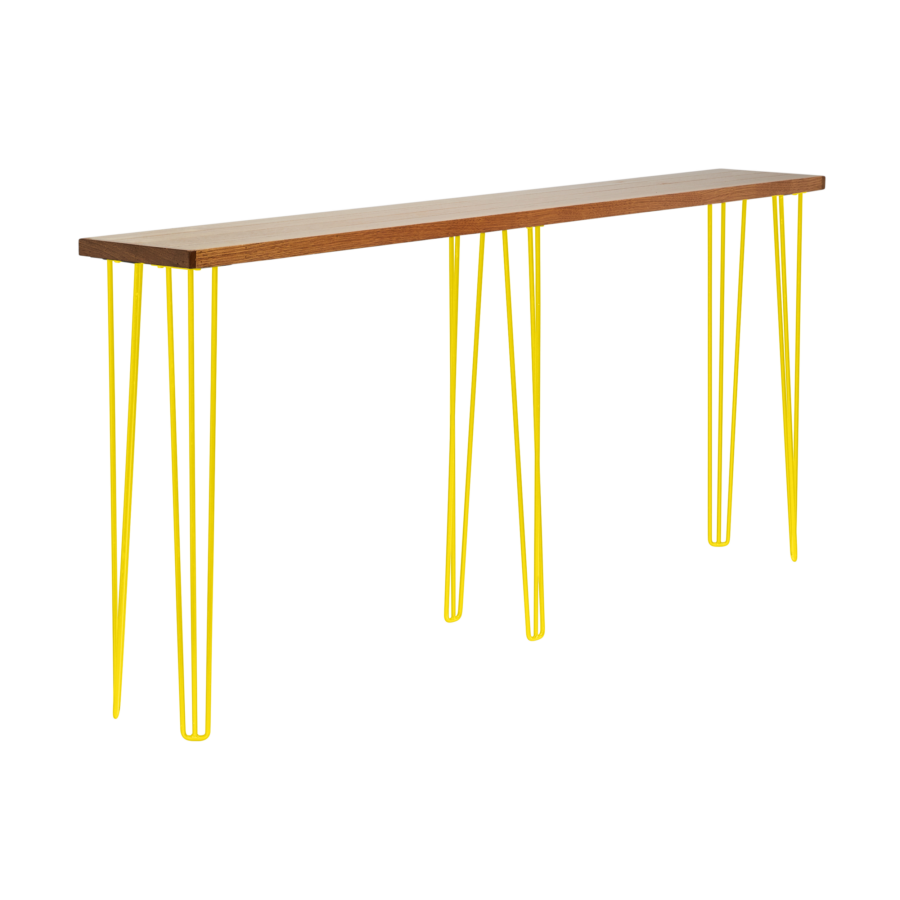 hairpin-bench-ledge-teak-2.4×0.36-bar-legs-black