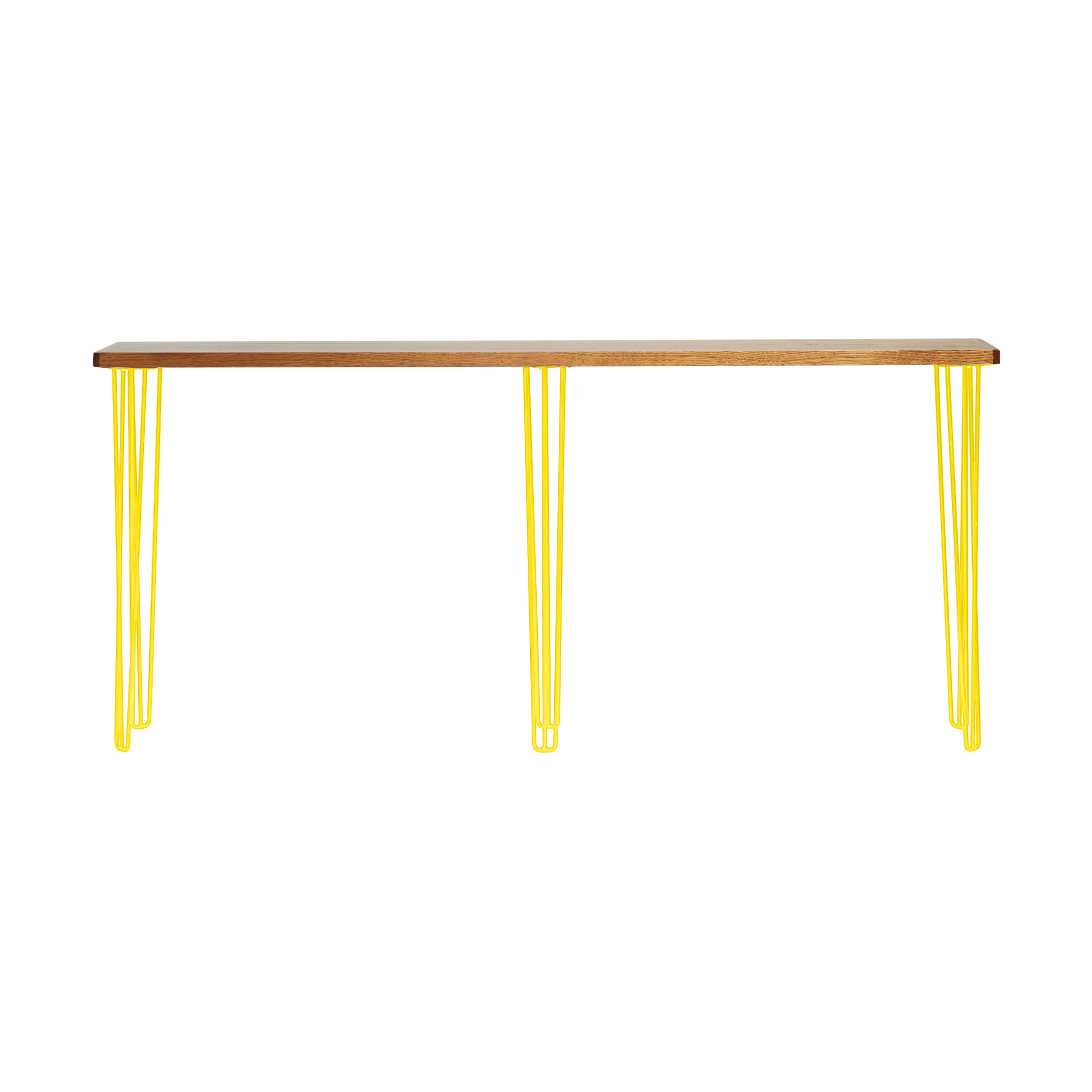 hairpin-bench-ledge-teak-2.4×0.36-bar-legs-yellow-angle