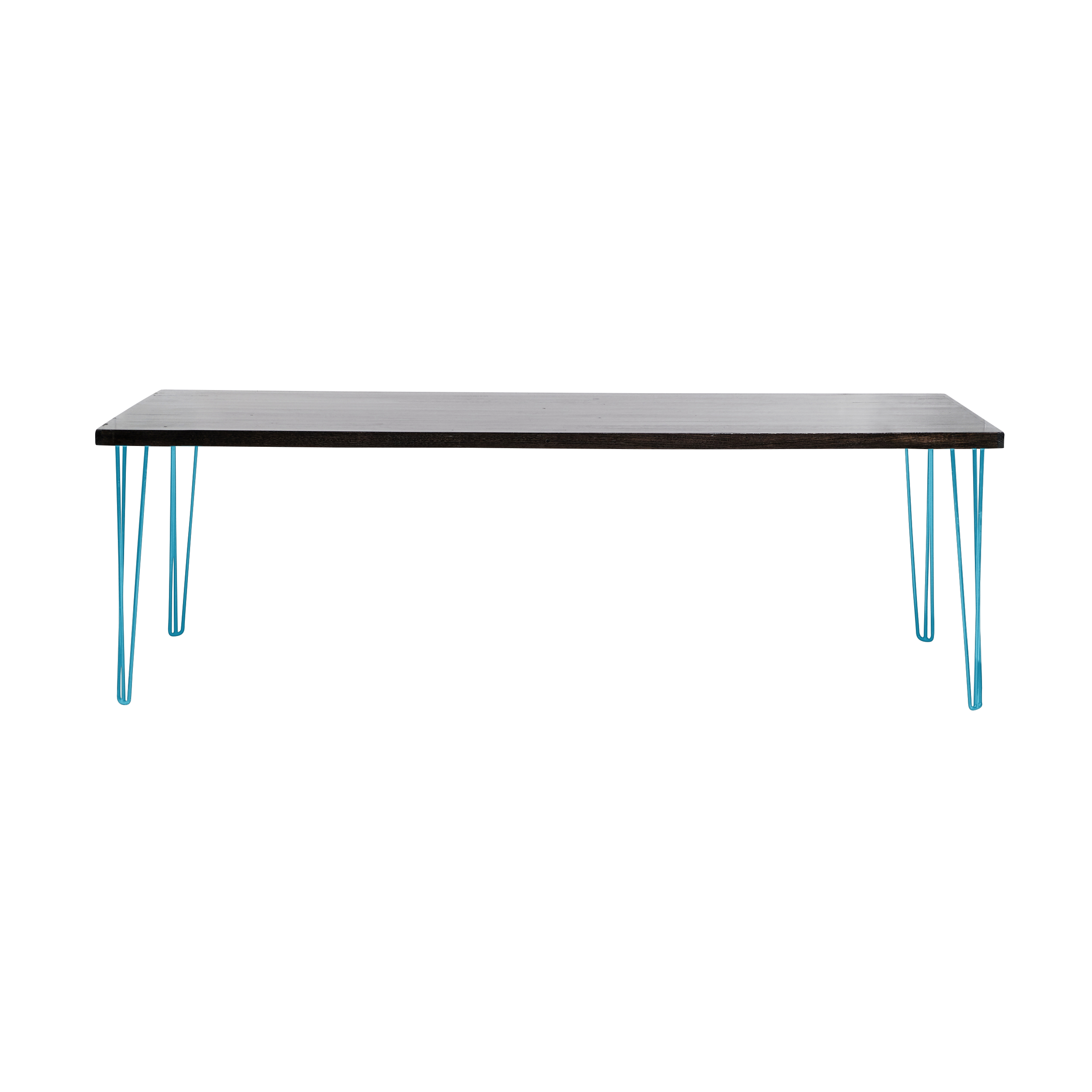 hairpin-dining-table-240×105-blackwash-straight-peacock blue-legs
