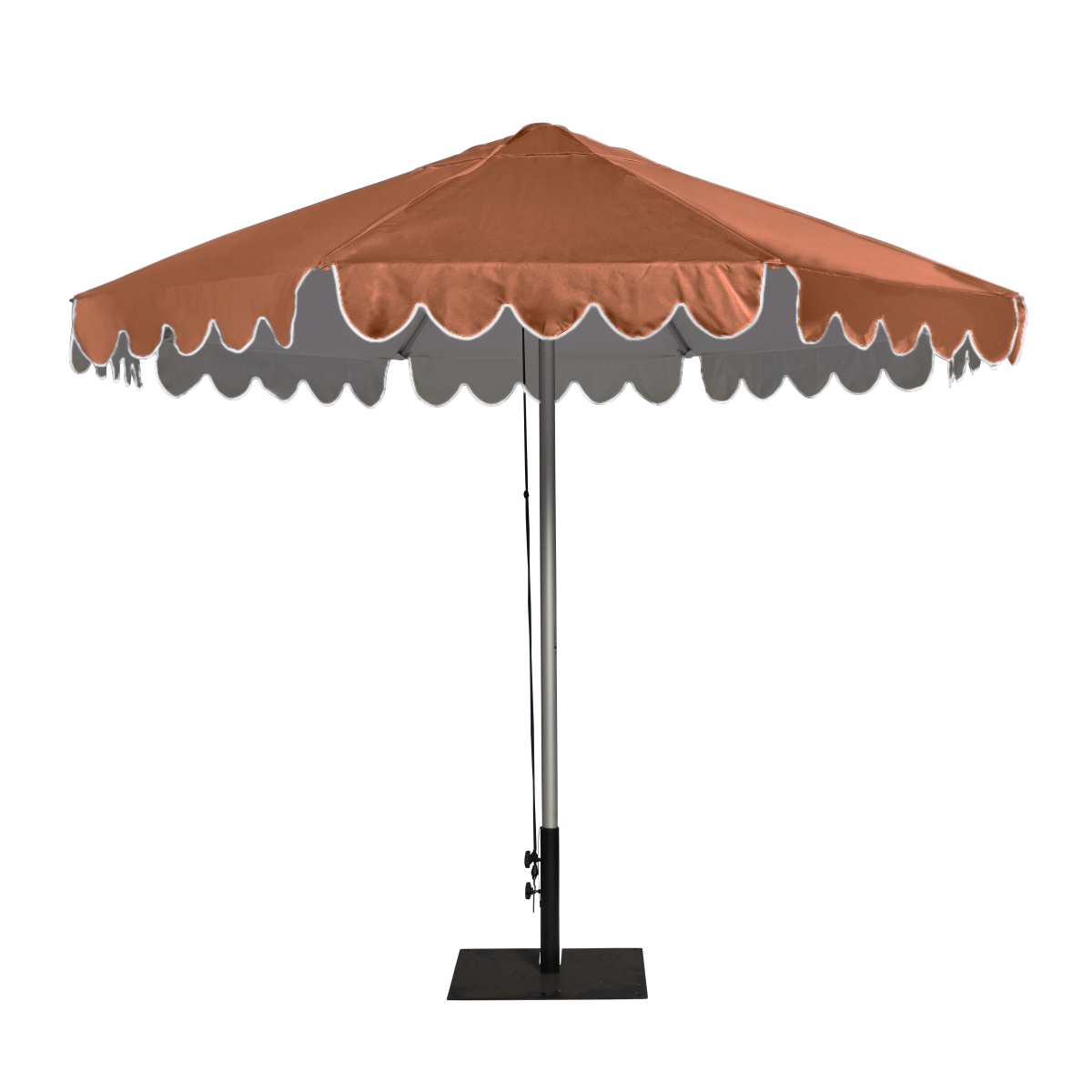 Garden Umbrella Caramel Scallop Social Event Hire